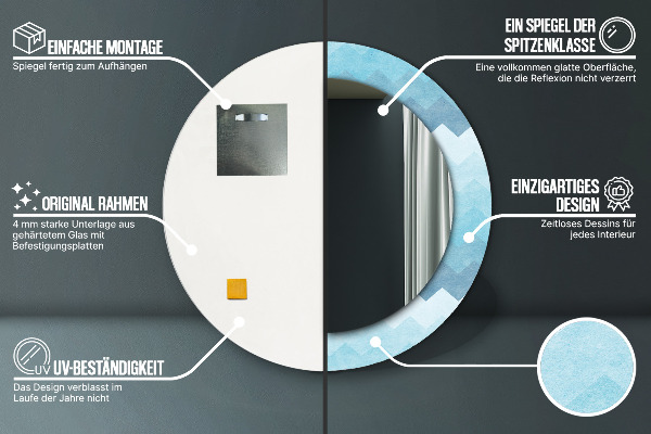 Vzor obuvníka Okrúhle zrkadlo s motívom