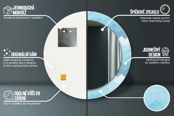 Vzor obuvníka Okrúhle zrkadlo s motívom