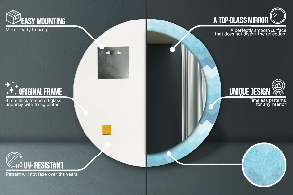 Vzor obuvníka Okrúhle zrkadlo s motívom