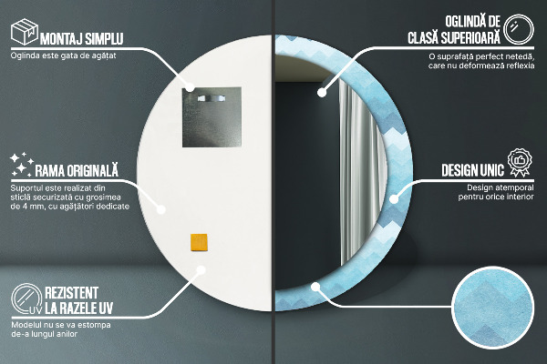 Vzor obuvníka Okrúhle zrkadlo s motívom