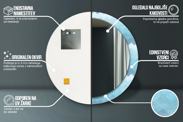 Vzor obuvníka Okrúhle zrkadlo s motívom