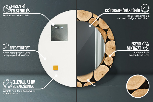 Protokoly Okrúhle dekoračné zrkadlo na stenu