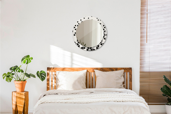 Abstraktný geometrický Okrúhle dekoračné zrkadlo