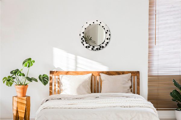 Abstraktný geometrický Okrúhle dekoračné zrkadlo