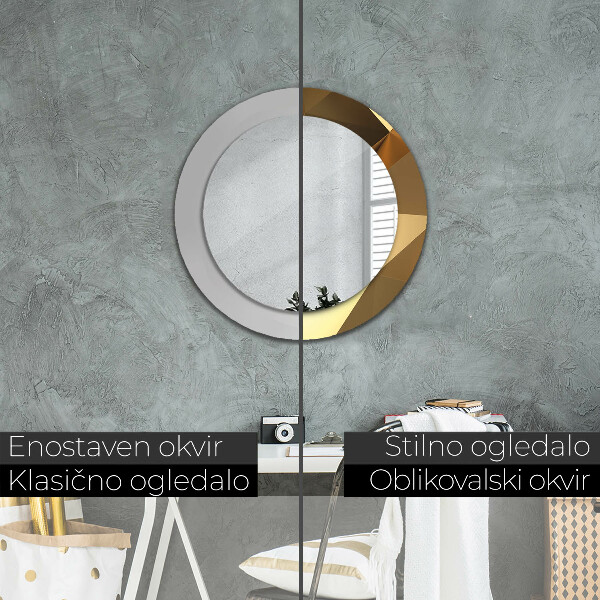 Abstrakcia zlata Okrúhle dekoračné zrkadlo