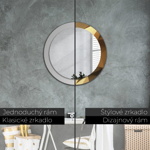 Abstrakcia zlata Okrúhle dekoračné zrkadlo