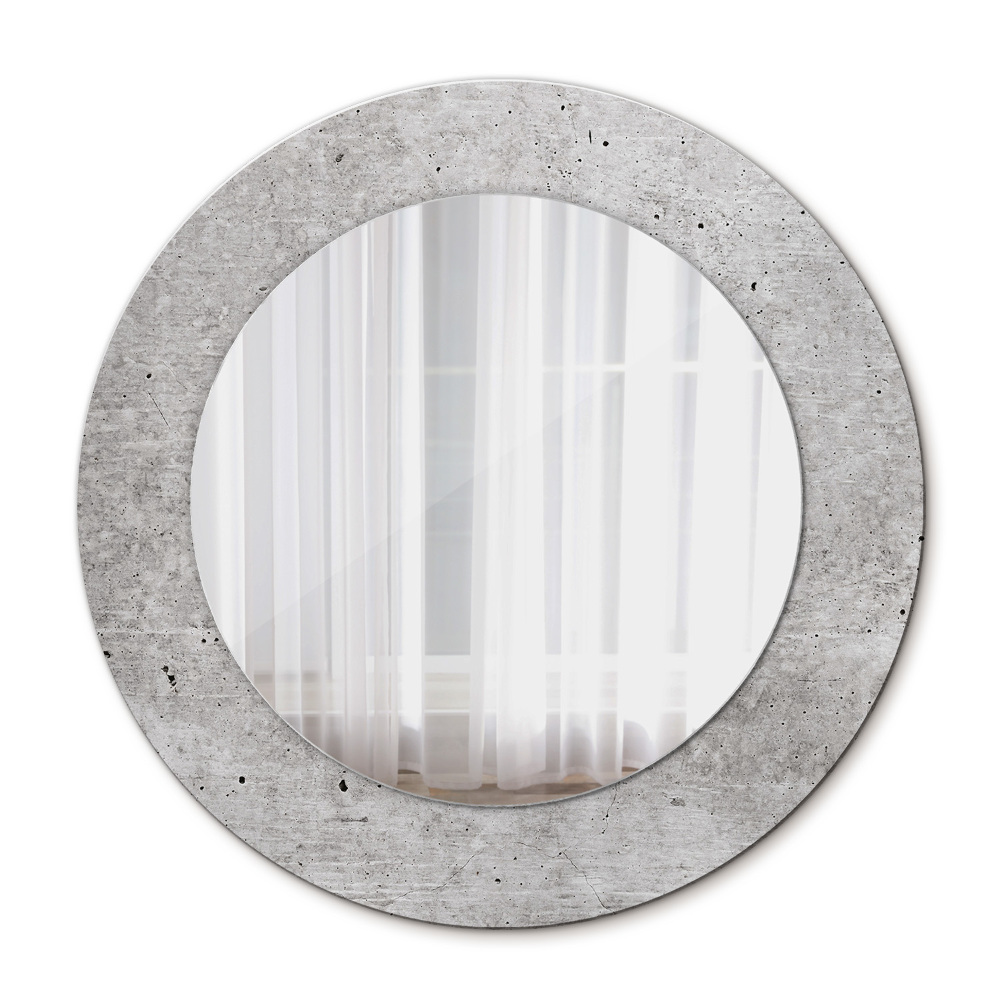 Betón Okrúhle zrkadlo s potlačeným rámom