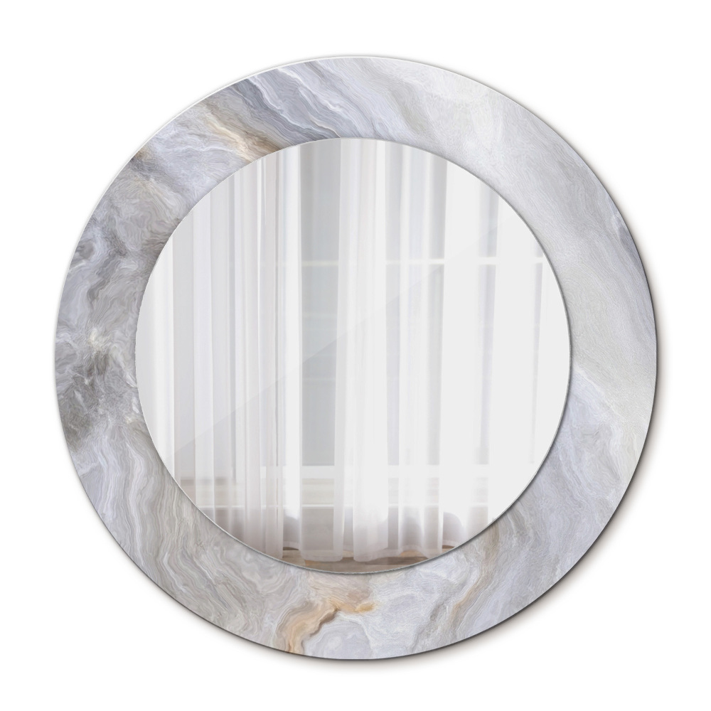 Abstraktný mramor Okrúhle zrkadlo s motívom
