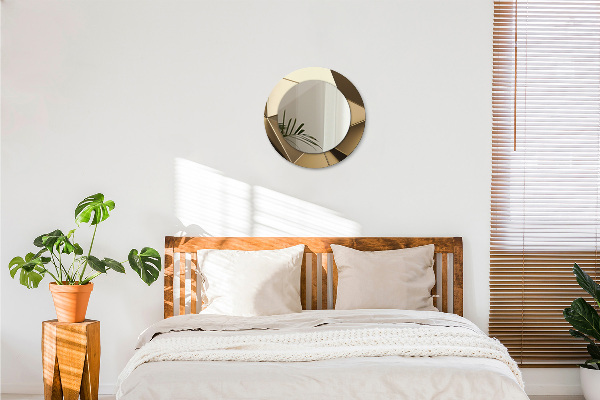 Moderná abstrakcia Okrúhle dekoračné zrkadlo na stenu