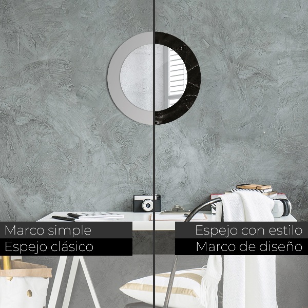 Mramorový kameň Okrúhle dekoračné zrkadlo