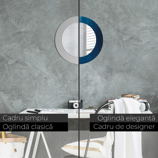 Abstraktné umenie Okrúhle dekoračné zrkadlo na stenu