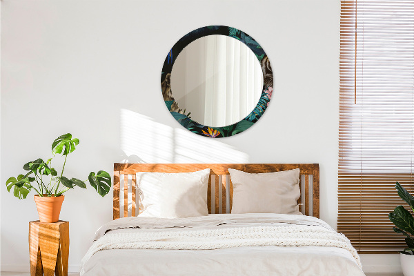 Les v džungli Okrúhle dekoračné zrkadlo