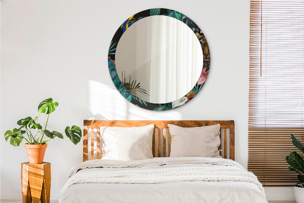 Les v džungli Okrúhle dekoračné zrkadlo