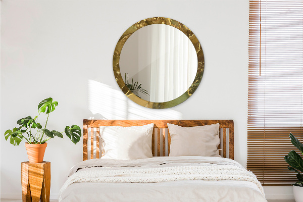 Kovové víry Okrúhle dekoračné zrkadlo na stenu