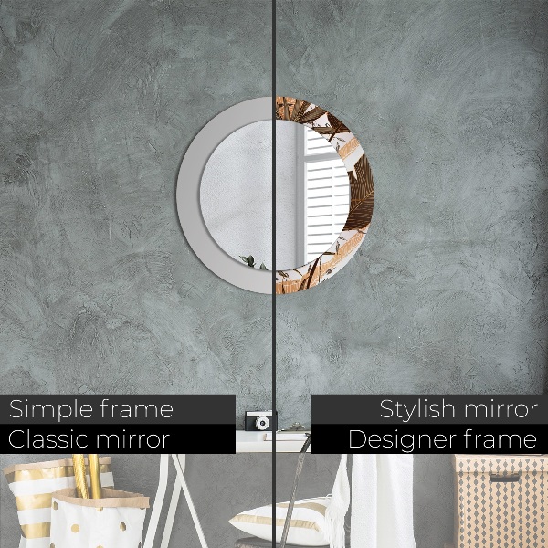 Dlaň Okrúhle dekoračné zrkadlo na stenu