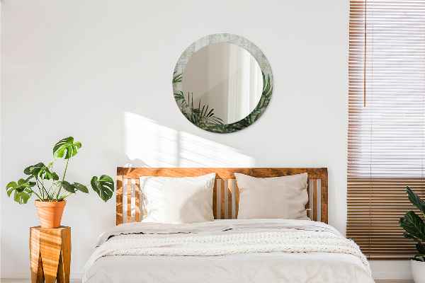 Listy papradia Okrúhle dekoračné zrkadlo