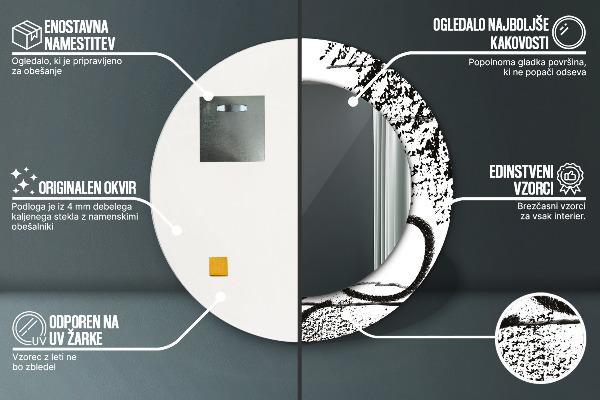 Graffiti Okrúhle dekoračné zrkadlo