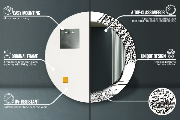 Graffiti Okrúhle dekoračné zrkadlo