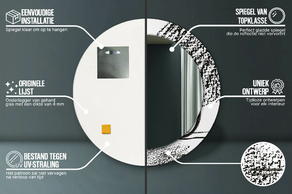 Graffiti Okrúhle dekoračné zrkadlo