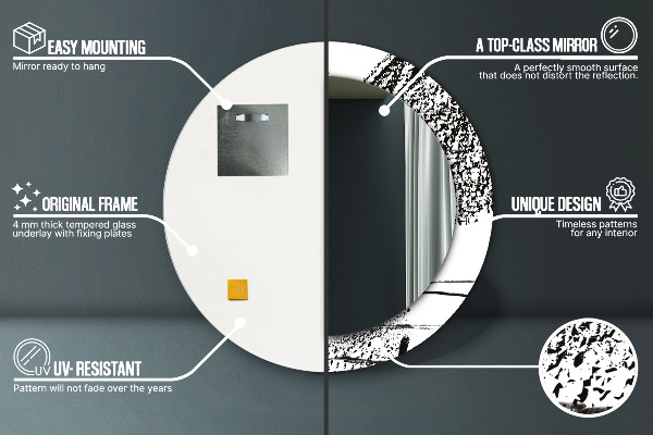 Graffiti Okrúhle dekoračné zrkadlo