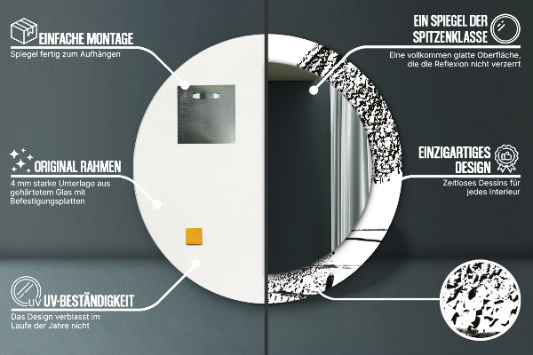 Graffiti Okrúhle dekoračné zrkadlo