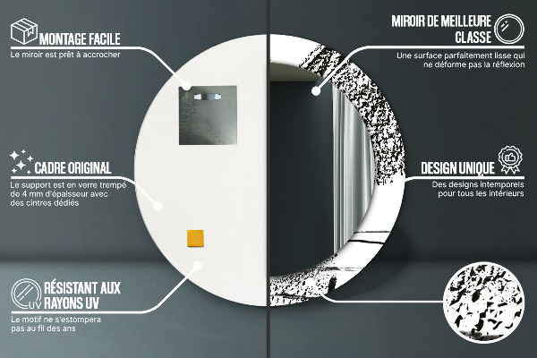 Graffiti Okrúhle dekoračné zrkadlo