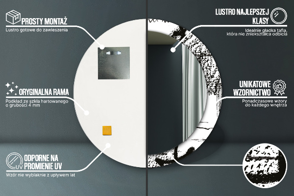 Graffiti Okrúhle dekoračné zrkadlo