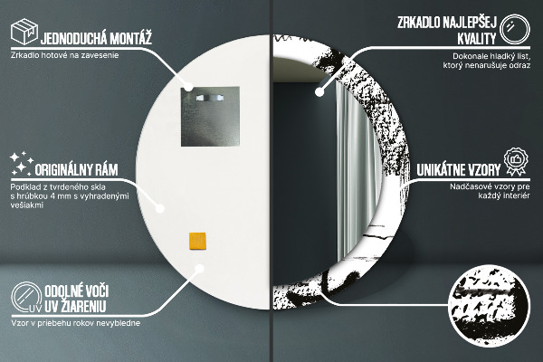 Graffiti Okrúhle dekoračné zrkadlo