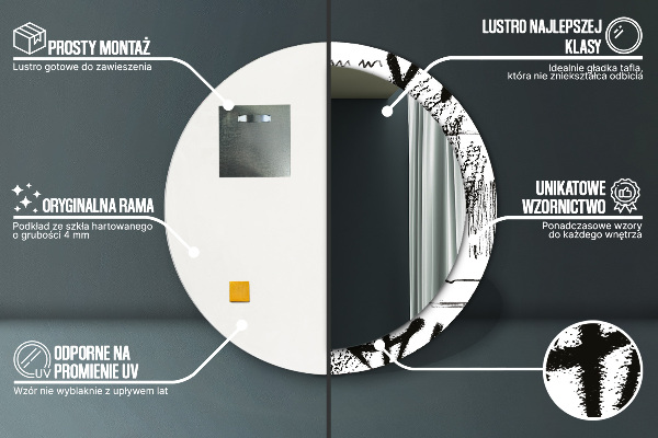 Graffiti Okrúhle dekoračné zrkadlo