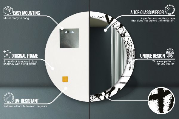 Graffiti Okrúhle dekoračné zrkadlo