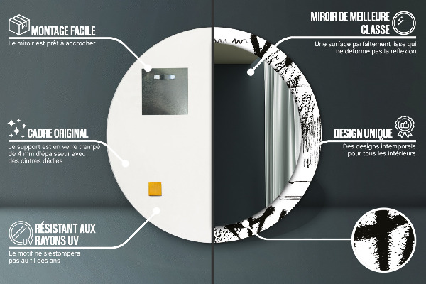 Graffiti Okrúhle dekoračné zrkadlo