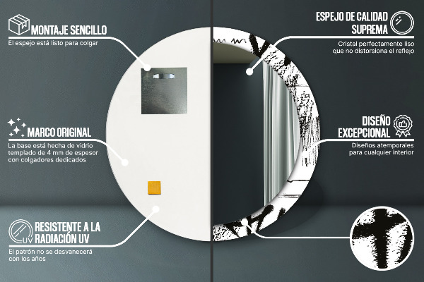 Graffiti Okrúhle dekoračné zrkadlo