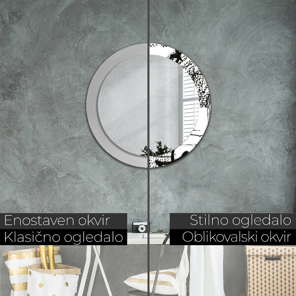 Graffiti Okrúhle dekoračné zrkadlo