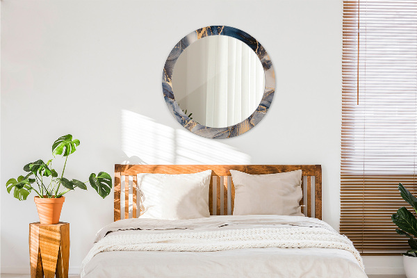 Abstraktná tekutina Okrúhle zrkadlo rám s potlačou