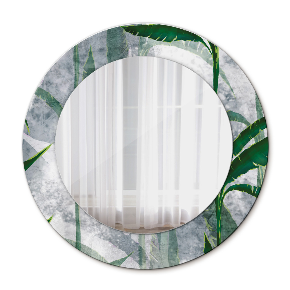 Tropické listy Okrúhle dekoračné zrkadlo