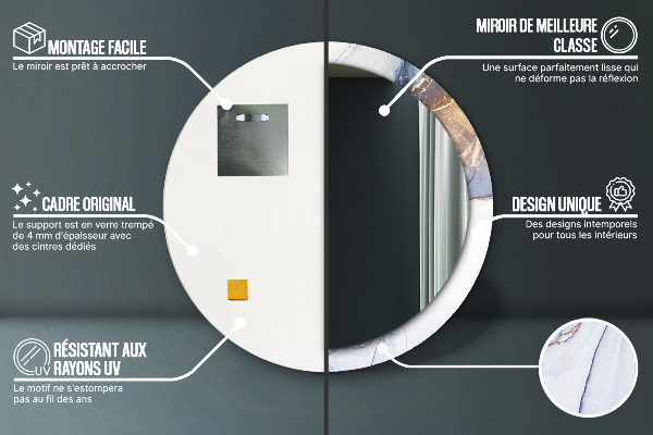 Abstraktné tekuté umenie Okrúhle dekoračné zrkadlo