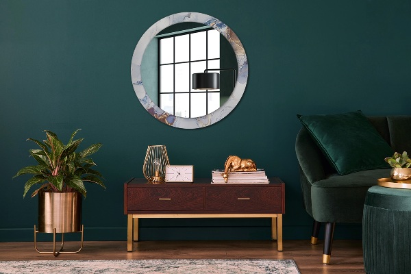 Abstraktné tekuté umenie Okrúhle dekoračné zrkadlo