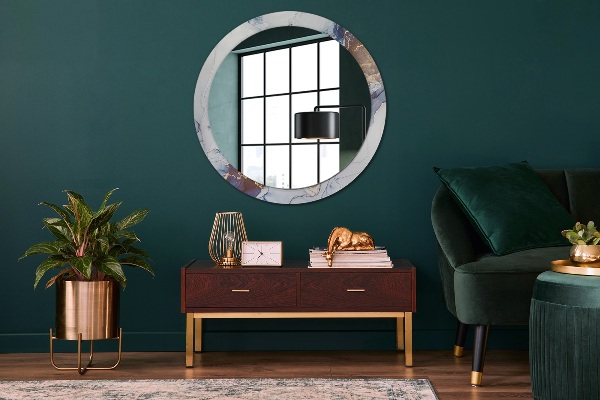 Abstraktné tekuté umenie Okrúhle dekoračné zrkadlo