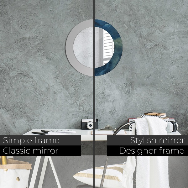 Mramorový onyx Okrúhle zrkadlo s motívom