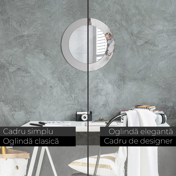 Abstraktná tekutina Okrúhle dekoračné zrkadlo na stenu