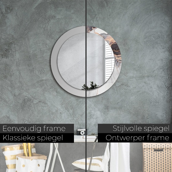 Abstraktná tekutina Okrúhle dekoračné zrkadlo na stenu