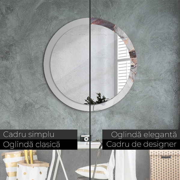 Abstraktná tekutina Okrúhle dekoračné zrkadlo na stenu