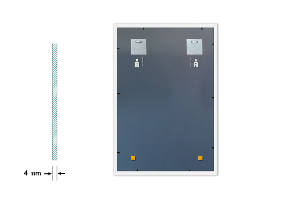 Obdĺžnikové zrkadlo v bielom ráme 50x50 cm