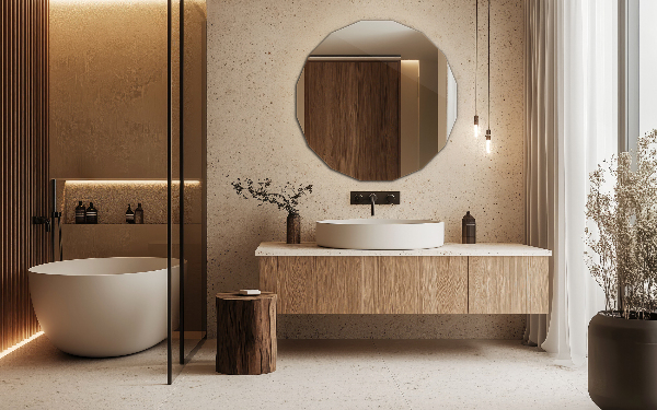 Geometrické zrkadlo pôvodného tvaru 50x50 cm