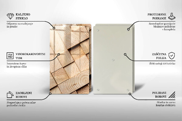 Kryt na stenu pri sporáku Drevené štvorce