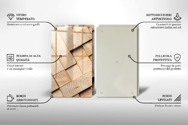 Kryt na stenu pri sporáku Drevené štvorce