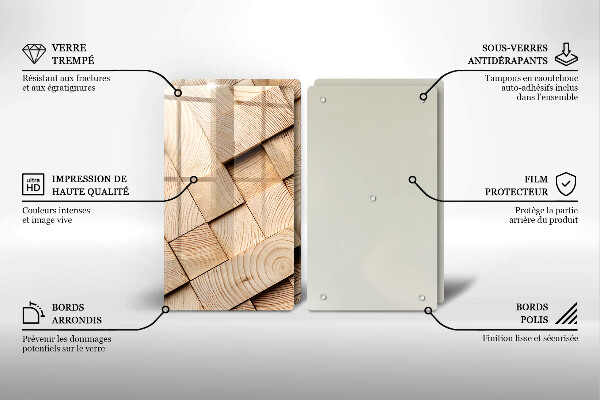 Kryt na stenu pri sporáku Drevené štvorce