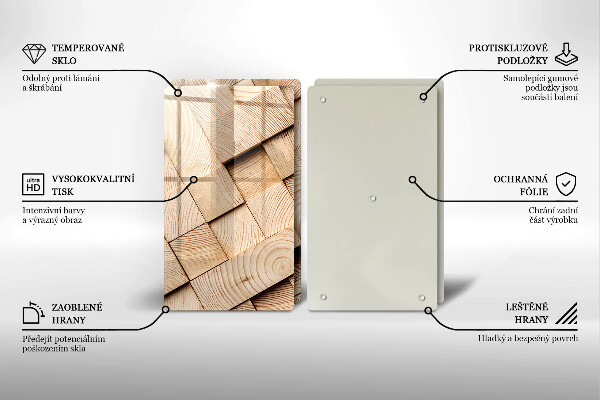 Kryt na stenu pri sporáku Drevené štvorce