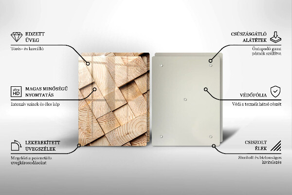 Kryt na stenu pri sporáku Drevené štvorce