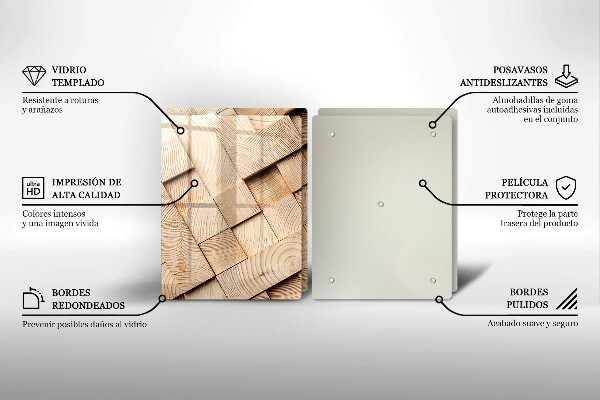 Kryt na stenu pri sporáku Drevené štvorce